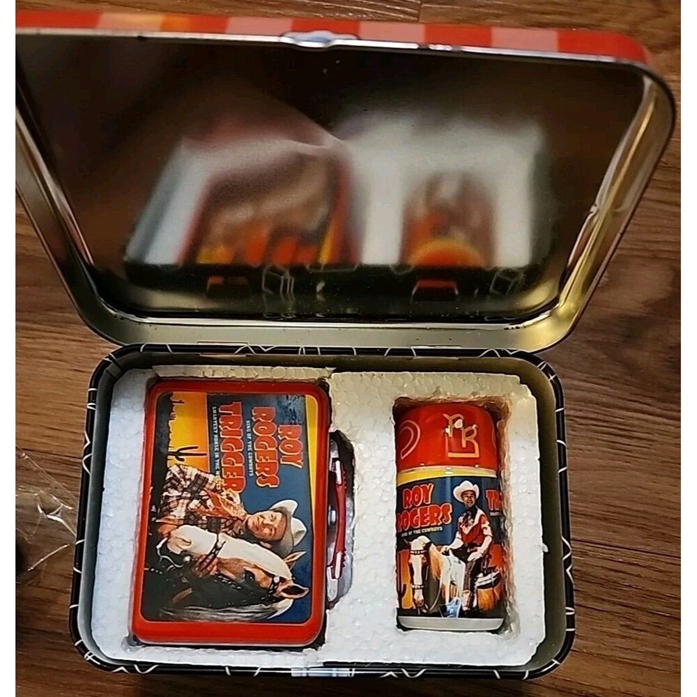 Vintage Vandor Roy Rogers Ceramic Lunchtime Salt & Pepper Shakers Lunchbox NEW
